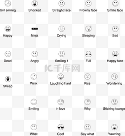 风衣线型图图片_笑脸表情线型矢量图标icon