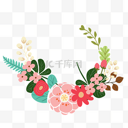 树叶树叶花环图片_ 花朵花环 