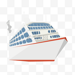 海上创意图片_游玩轮船手绘插画