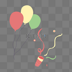彩色气球图片_手绘矢量节日气球