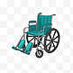 医疗设备手绘素材轮椅
