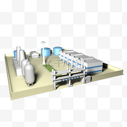 厂区外景图片_工厂C4D工厂场景展示图