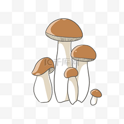 卡通蘑菇手绘设计素材