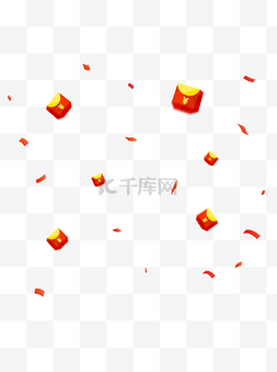 漂浮红包图片_理财漂浮元素红包气氛电商装饰可