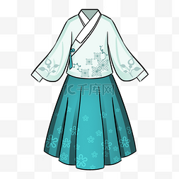 服装图片_汉服服装服饰插画