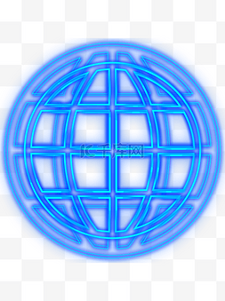 蓝色科技光圆环形状商用素材