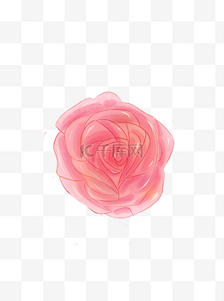 手绘小花卉图片_手绘小清新红玫瑰粉玫瑰花元素