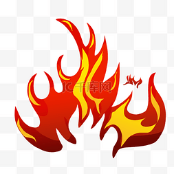 卡通火热的火焰图标PNG