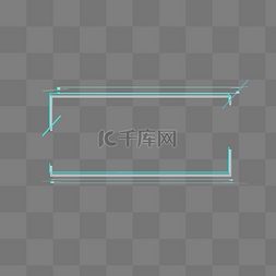 创意线条方框蓝色科技边框