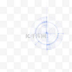 圆形蓝色科技边框图片_科技圆形线条标题