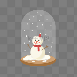 带围巾图片_圣诞节手绘儿童插画带围巾的雪人