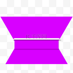 堆积几何图片_水彩卡通紫色几何图形