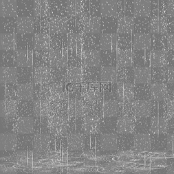 透明雨滴图片_阴天暴风雨雨滴元素