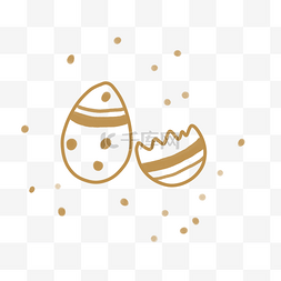 复活节图片_金色条纹复活节彩蛋