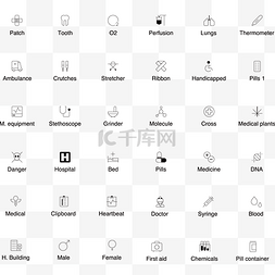 矢量图标icon图片_药品医疗线型矢量图标icon