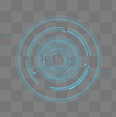 蓝色科技感元素