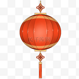 红色中国结圆灯笼