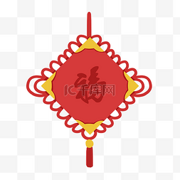 红色中国风福字图片_中国风的红色的中国结
