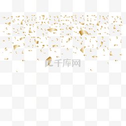 矢量金色颗粒装饰图片_双十一矢量金色漂浮碎片元素