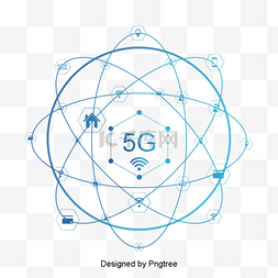 计算机互联网图片_蓝色5G互联网技术