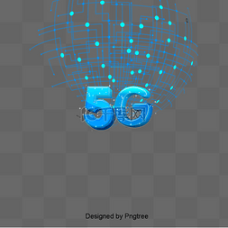 光电子元件图片_蓝色3D5G通信网络元件