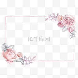 清新贺卡图片_手绘漂亮花朵花框