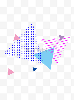 双11电商三角形几何漂浮元素装饰