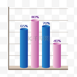 手绘桃花图片_矢量手绘蓝紫色柱状图