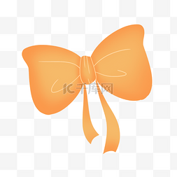 橙黄色可爱卡通大蝴蝶结