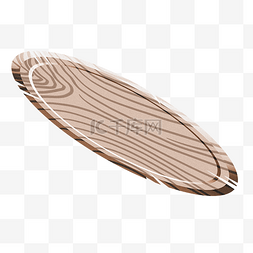 木质木板卡通插画