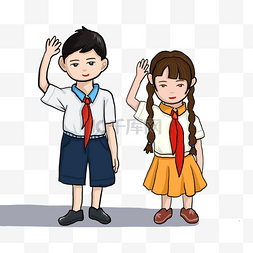 少年国旗图片_升国旗敬礼小学生