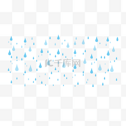扁平彩色背景图片_矢量手绘卡通雨滴背景元素