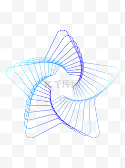 科技风素材渐变线条形状矢量图