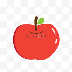 ai矢量图片_卡通手绘矢量红苹果