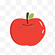 卡通手绘矢量红苹果