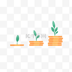 植物成长图片_手绘可爱投资成长图