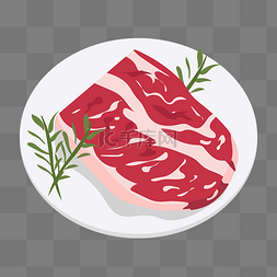 一块新鲜牛肉插画