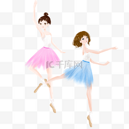 跳芭蕾舞蹈图片_卡通人物跳芭蕾舞的女孩