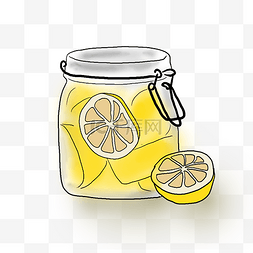 酸味柠檬图片_夏季食物手绘柠檬
