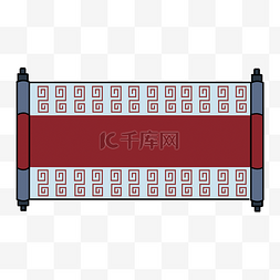 圣旨框图片_中国风深红色卷轴
