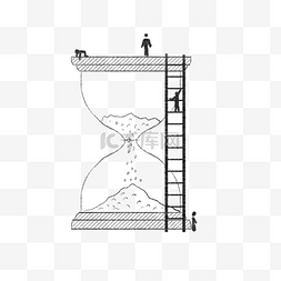 沙漏图片_商务科技办公沙漏插画