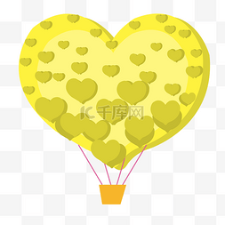 七色热气球图片_气球装饰图案爱心热气球