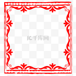 红色窗格图片_新中式花边框边红色边框