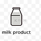灰色的牛奶的图标