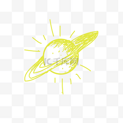 黄色闪烁土星