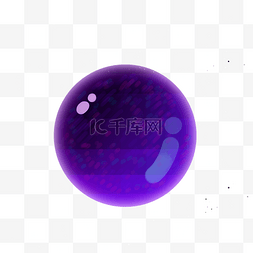 卡通紫蓝色水晶球免抠图