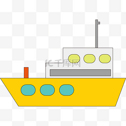 游艇图片_卡通可爱玩具轮船矢量图