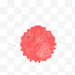 中国风红色笔刷图片_水彩红色圆圈泼墨