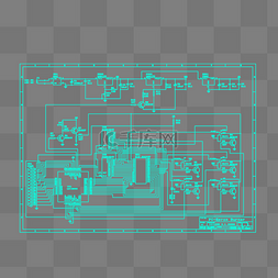 绿色光晕光晕图片_绿色电路图线插画