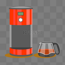 小清新美味的咖啡机和咖啡壶